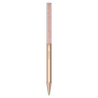 Crystalline ballpoint pen, Octagon shape, Rose gold tone, Rose gold-tone plated
