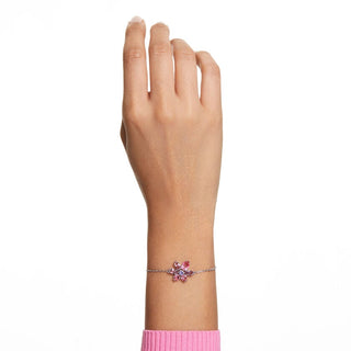 Gema bracelet
Mixed cuts, Flower, Pink, Rhodium plated