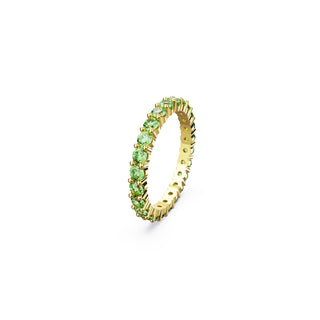Matrix ring
Round cut, Green, Gold-tone plated