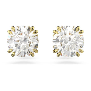 Constella stud earrings
Round cut, White, Gold-tone plated