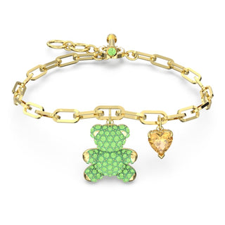 Teddy bracelet
Green, Gold-tone plated